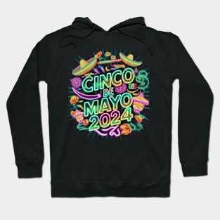 cinco de mayo day celebrating 2024 Hoodie